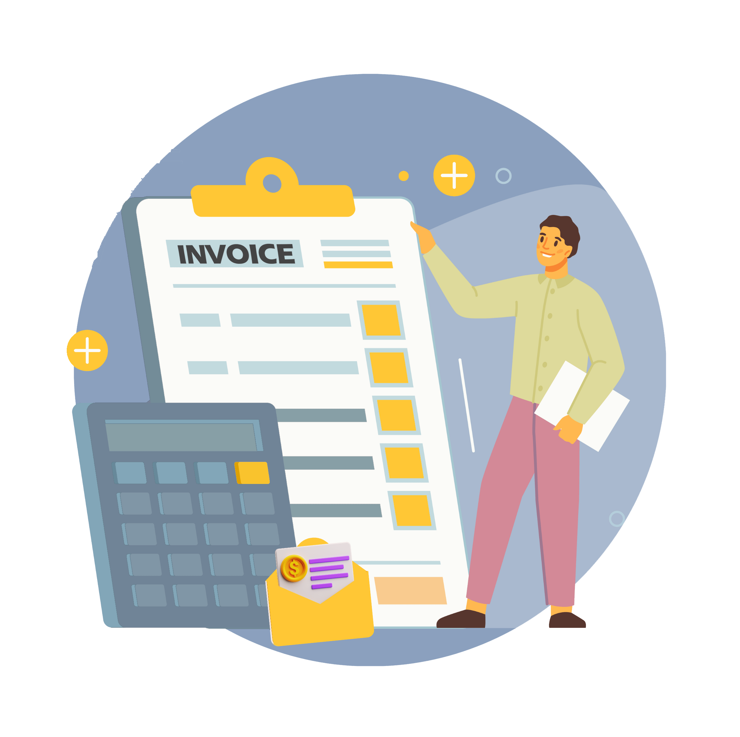 Invoice account management in TallyPrime.